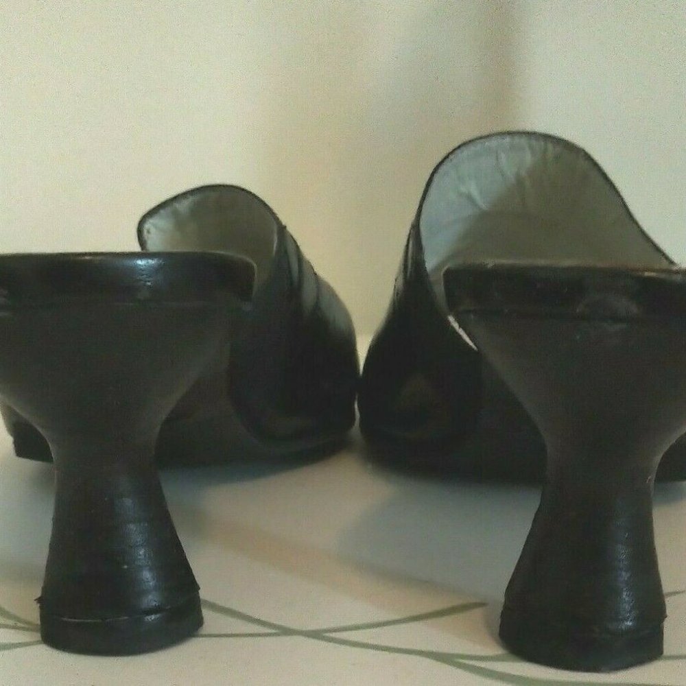 Bandolino 6.5 black italian slides mules nonslip - Picture 4 of 15